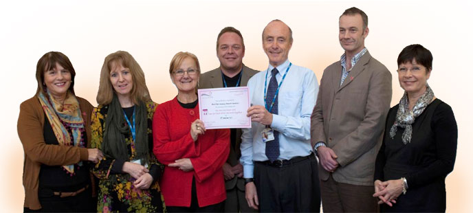 A team receiving an award