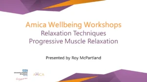 Screengrab of a title card to a video - Wellbeing Workshops
