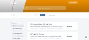 Help centre screenshot
